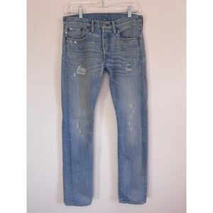 RRL Ralph Lauren Ranch Fit Jeans Light Wash Distressed Made in USA Denim 28